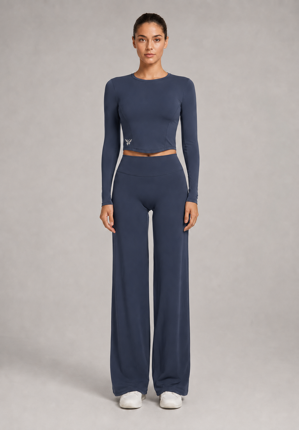 Long Sleeve Top + Straight-Leg Leggings Set